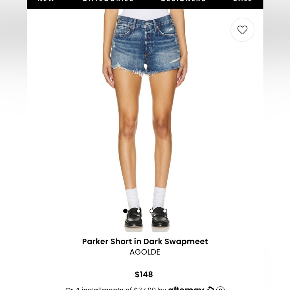Agolde Parker Denim Short | Size 29